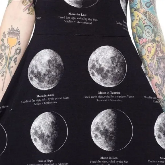 Crazy Party Dress | Crazy for the Moon | Lunar Skater Gothic Black Dress