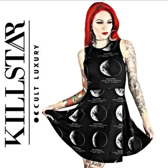Crazy Party Dress | Crazy for the Moon | Lunar Skater Gothic Black Dress