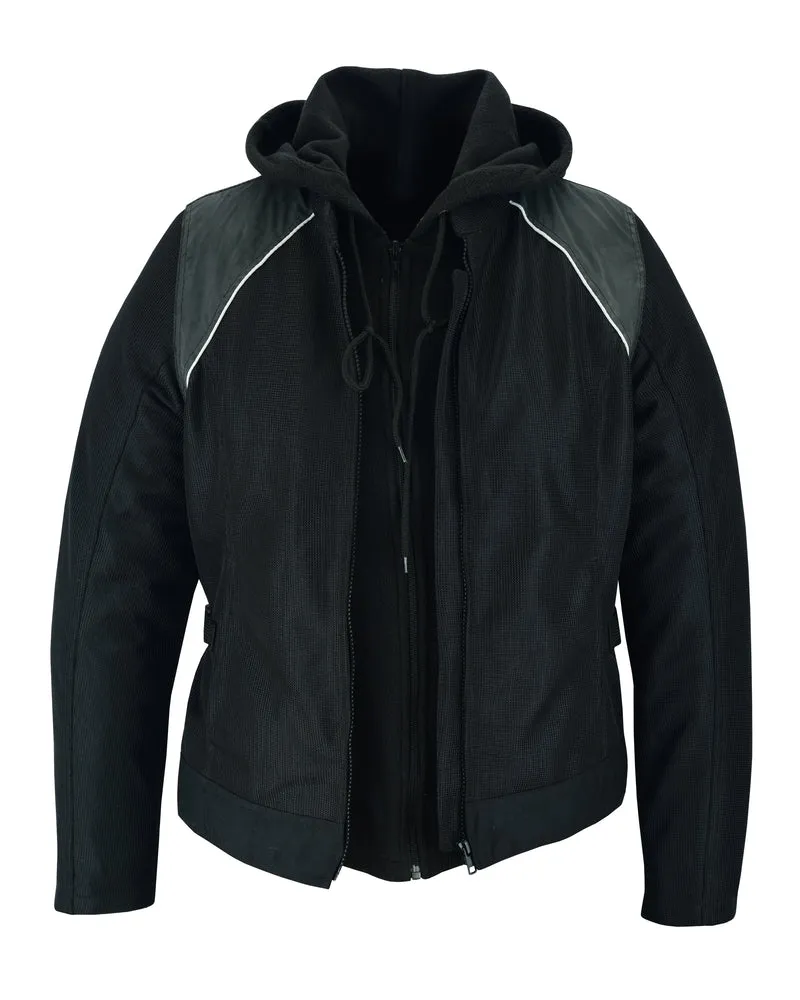 Darkstream Women's Mesh Motorcycle Jacket - Black/ Black Tone Reflective
