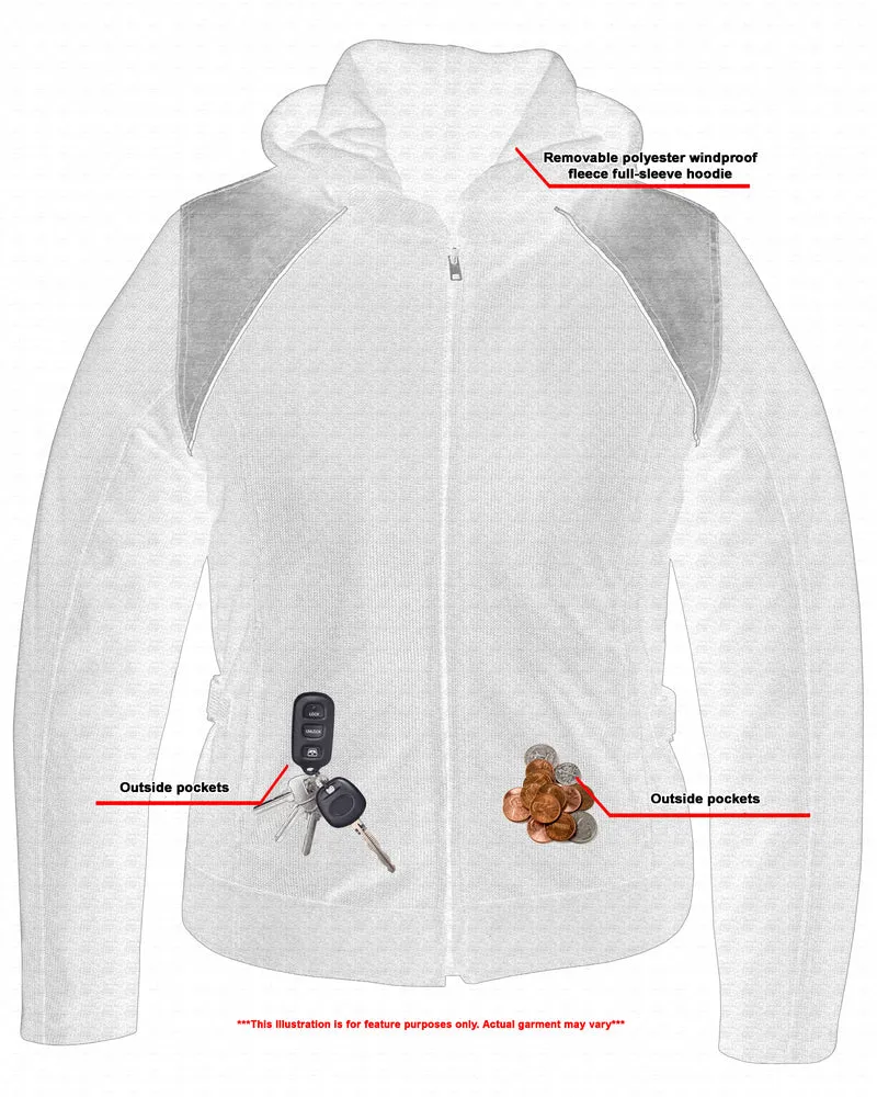 Darkstream Women's Mesh Motorcycle Jacket - Black/ Black Tone Reflective