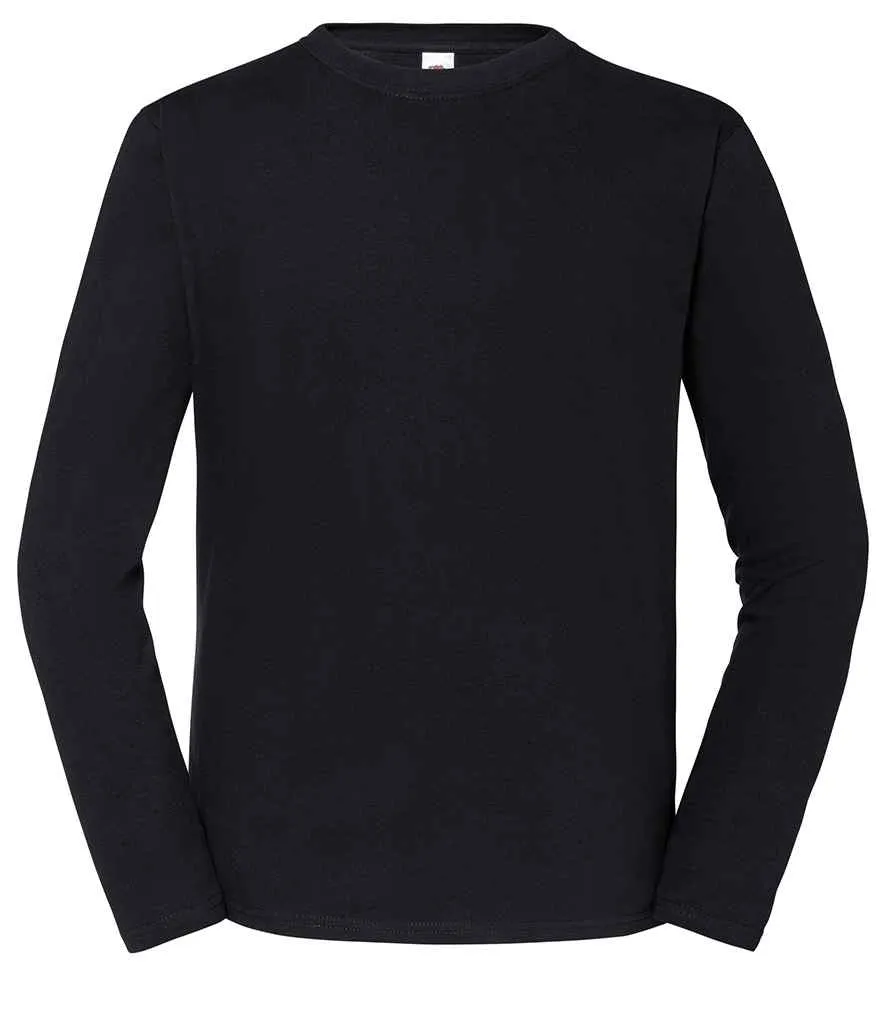Fruit Loom Iconic 195 Long Sleeve T-Shirt | Black