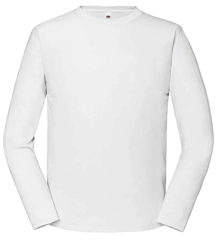 Fruit Loom Iconic 195 Long Sleeve T-Shirt | White