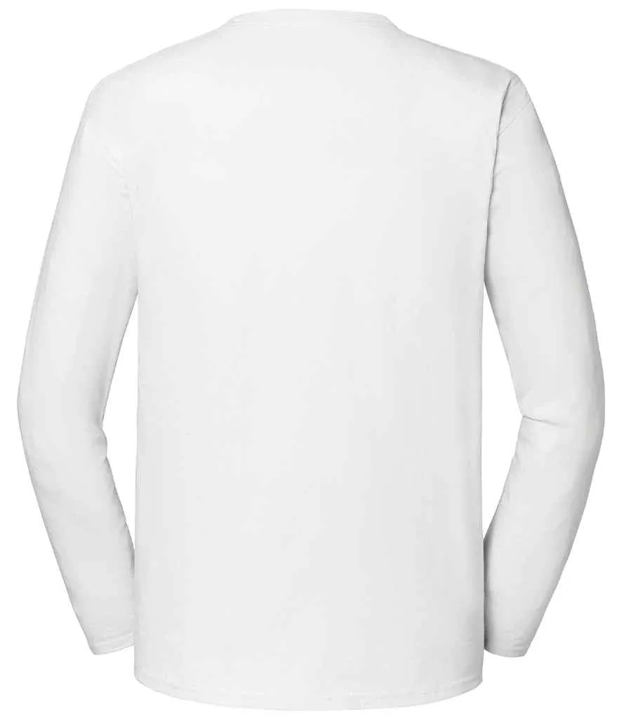 Fruit Loom Iconic 195 Long Sleeve T-Shirt | White