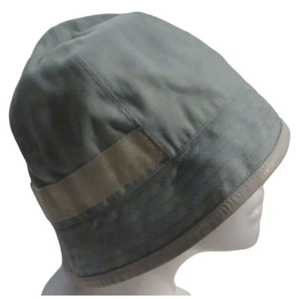 Gucci blue Guccissima print bucket hat w white leather