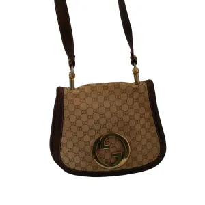 Gucci brown Guccissima print Blondie saddle bag