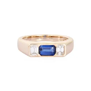 Iconic Kyanite Diamond Signet Ring
