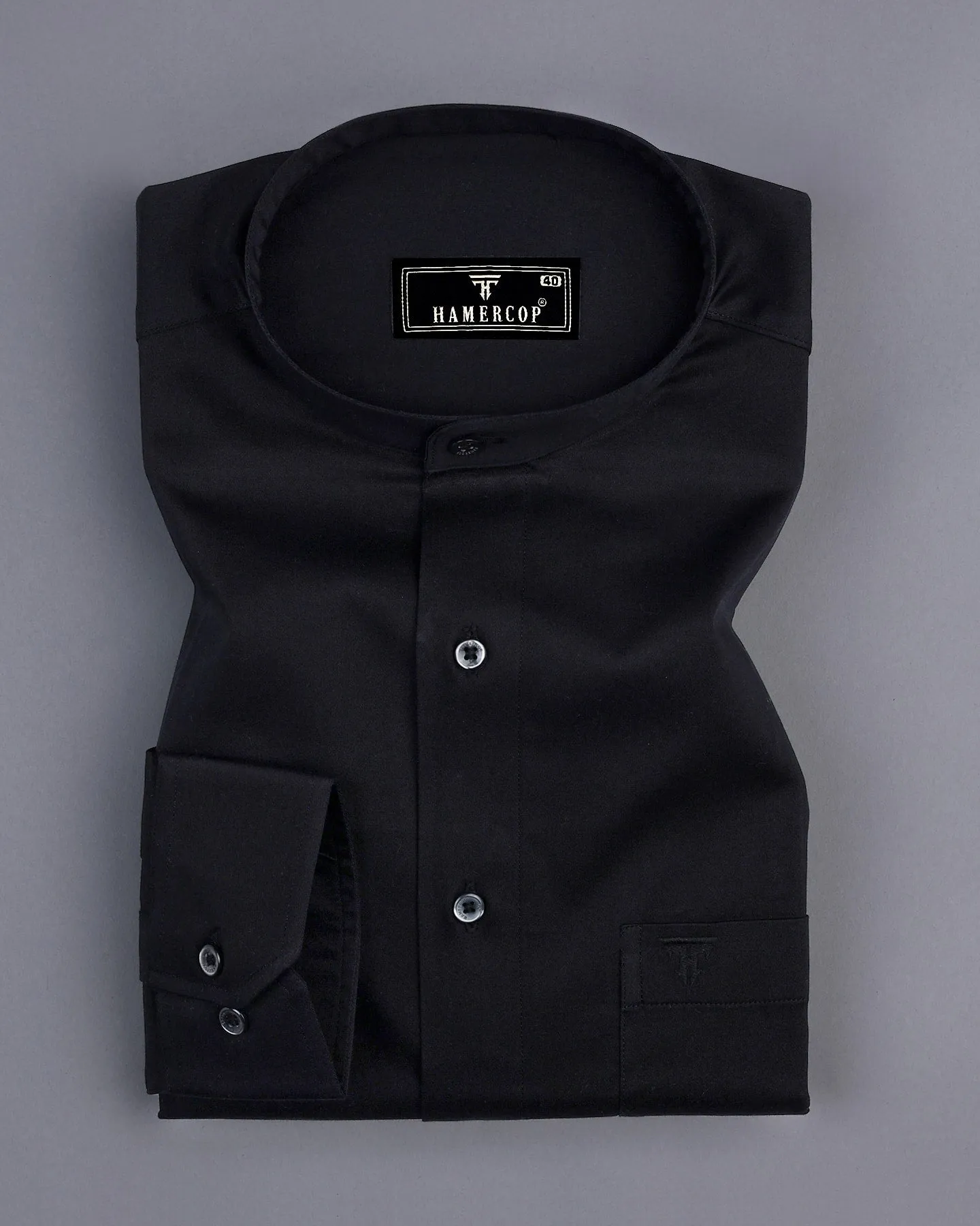 Mesh Black Soft Touch Satin Premium Cotton Shirt
